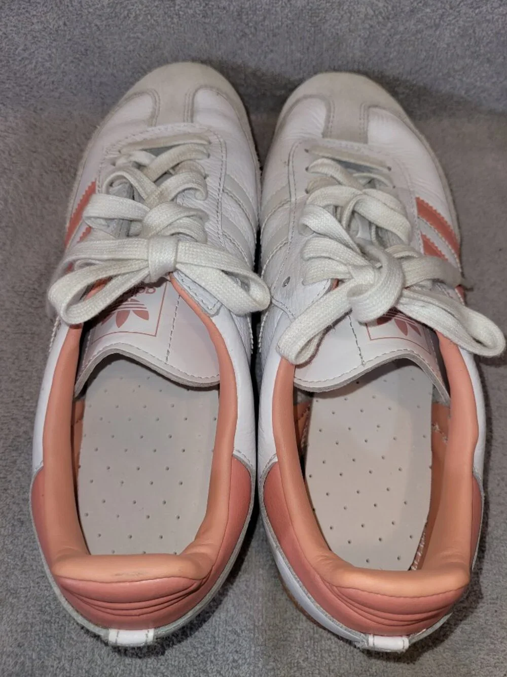 Adidas Samba OG Women's Size 9.5 White Wonder Clay Tan Sneakers IG5932 (#2236)